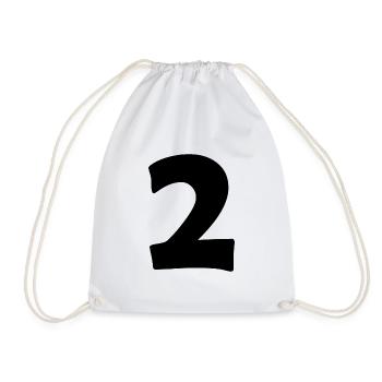 2 - Drawstring Bag - white - Front
