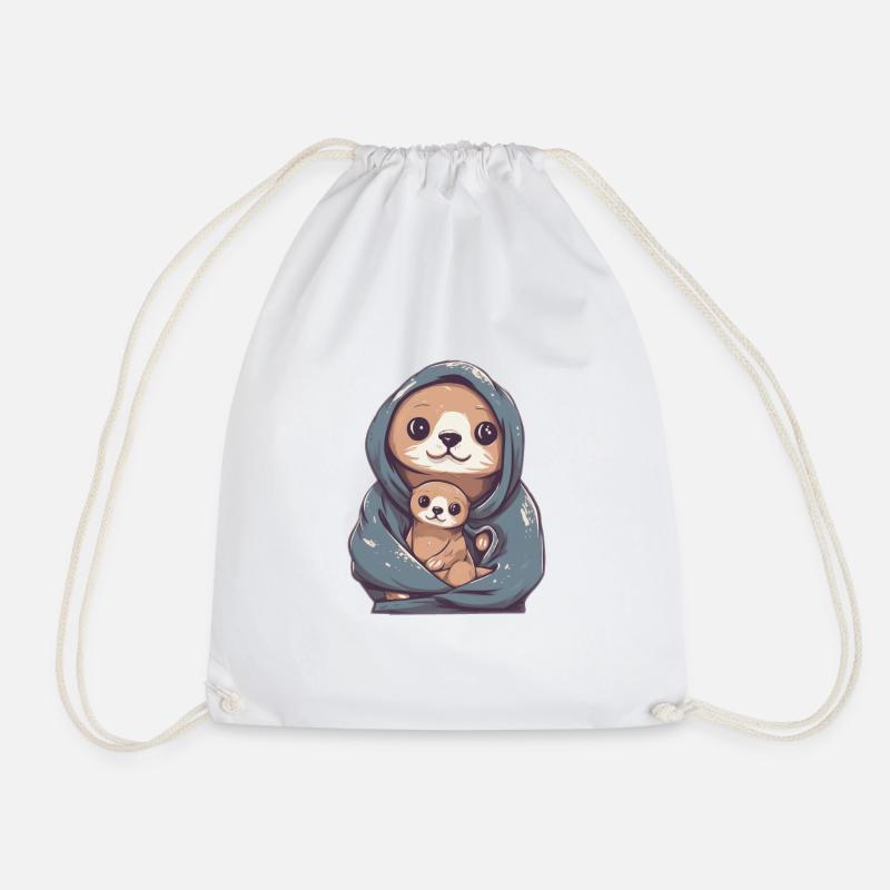mother love - Drawstring Bag - white