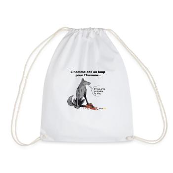 homme-loup - Sac de sport léger - blanc - Devant