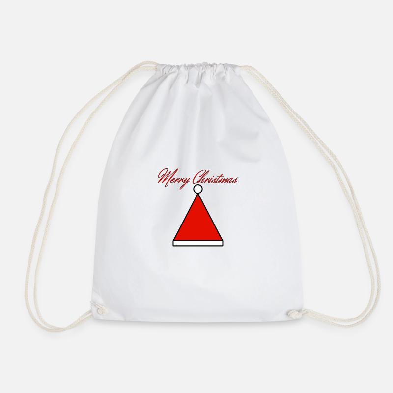 Merry Christmas - Drawstring Bag - white