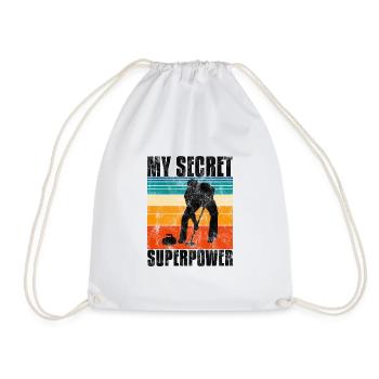 Curling is my Superpower Curler Eisstockschießen - Drawstring Bag - white - Front