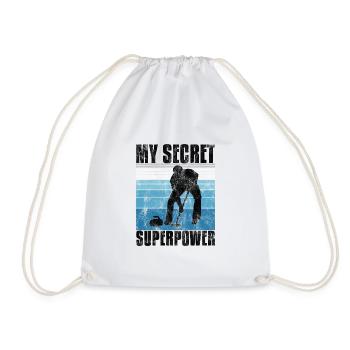 Curling is my Superpower Curler Eisstockschießen - Drawstring Bag - white - Front