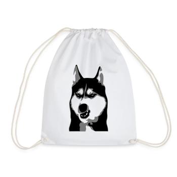 Grumpy Dog - Husky - Turnbeutel - Weiß - Vorne