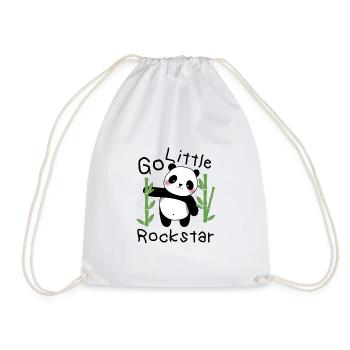 Go Little Sweet Panda Kids Design School - Drawstring Bag - white - Front