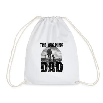 The Walking Dad Father's Day Gift - Drawstring Bag - white - Front