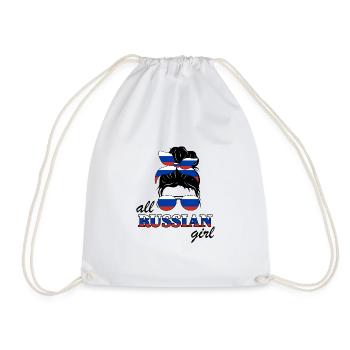 Toutes les filles russes Mme Ladies Russia Flage - Sac de sport léger - blanc - Devant