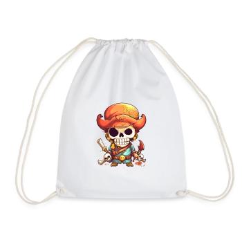 Skull Pirate : Pirate squelette style manga - Sac de sport léger - blanc - Devant