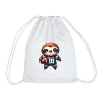 Mignon paresseux jouant au football américain - Sac de sport léger - blanc - Devant
