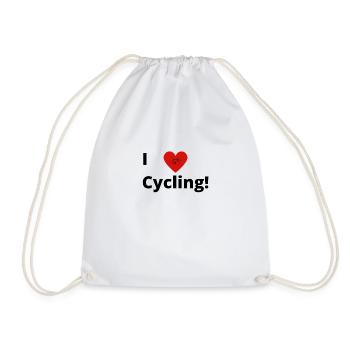 I love Cycling T-Shirt - Turnbeutel - Weiß - Vorne