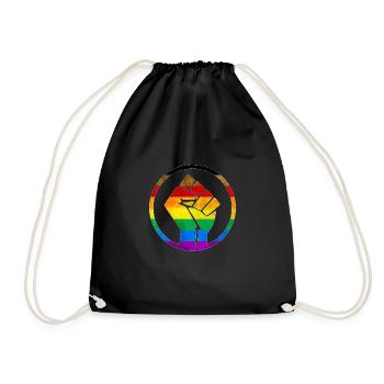 Drapeau du poing sur les gens de couleur de Philadelphie - Sac de sport léger - noir - Devant
