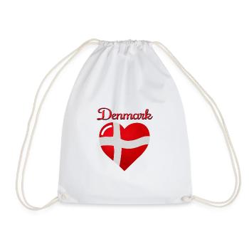 Drapeau du Danemark - Sac de sport léger - blanc - Devant