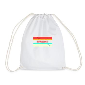 Miami Beach: Perfect Gift & Souvenir - Drawstring Bag - white - Front