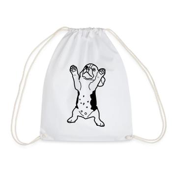 Chien de danse, cadeau pour les amoureux des chiens - Sac de sport léger - blanc - Devant