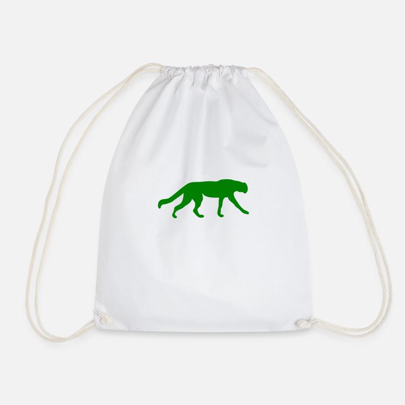 Green Tiger - Drawstring Bag - white