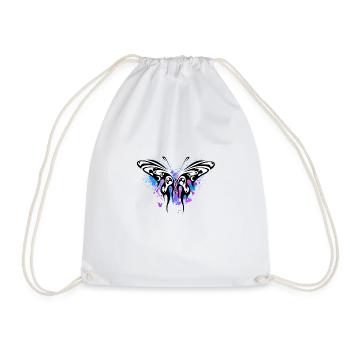 Butterfly ink - Drawstring Bag - white - Front