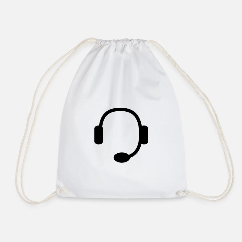 headset - Turnbeutel - Weiß