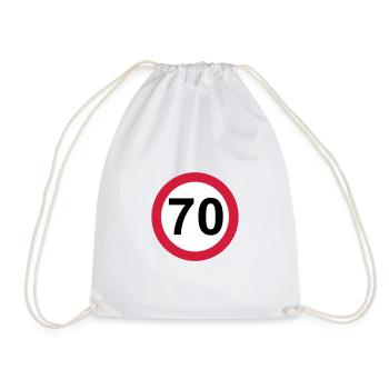 70 Geburtstag - Turnbeutel - Weiß - Vorne