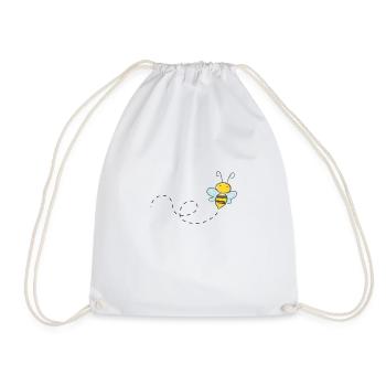 abeille - Sac de sport léger - blanc - Devant