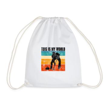 Curling is my world Curler Eisstockschießen - Drawstring Bag - white - Front