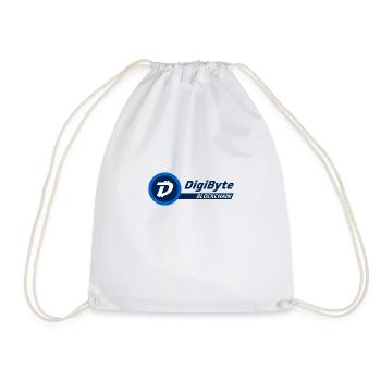 Logo DigiByte avec texte (DGB) - Sac de sport léger - blanc - Devant