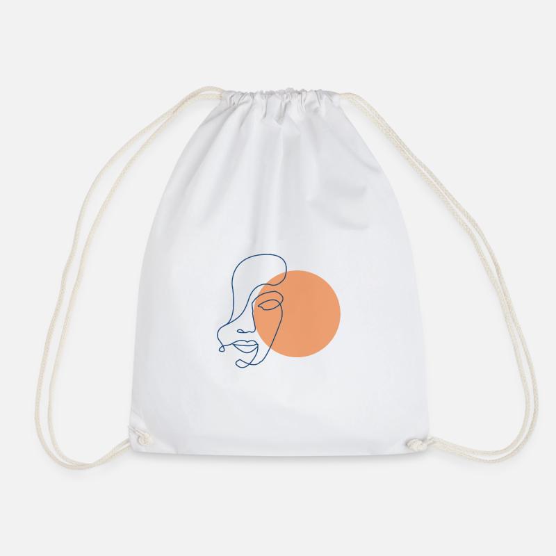 Woman Art - Drawstring Bag - white
