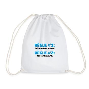 Fête des pères - Règle 1: j'ai toujours raison - Sac de sport léger - blanc - Devant