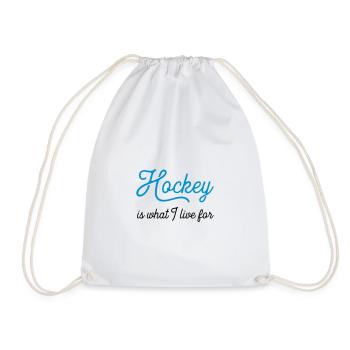 hockeyiswhat - Drawstring Bag - white - Front