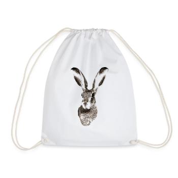Hase - Turnbeutel - Weiß - Vorne