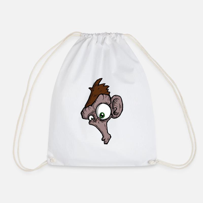 monkeyhead - Drawstring Bag - white