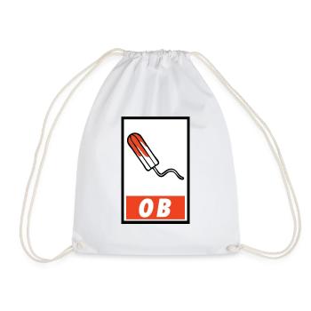 OB - Ey - Drawstring Bag - white - Front