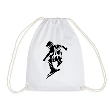 Skateboarder - Sac de sport léger - blanc - Devant