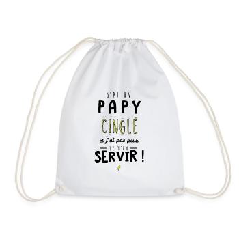 J'ai un papy cinglé et je peux m'en servir - Sac de sport léger - blanc - Devant
