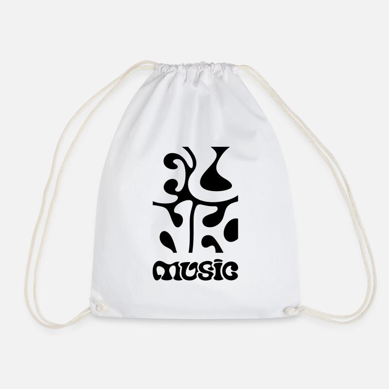 funky Funk Music - Drawstring Bag - white