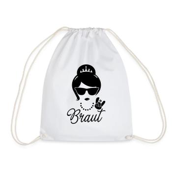 Mariée JGA chemise cerf de mariage de mariage - Sac de sport léger - blanc - Devant