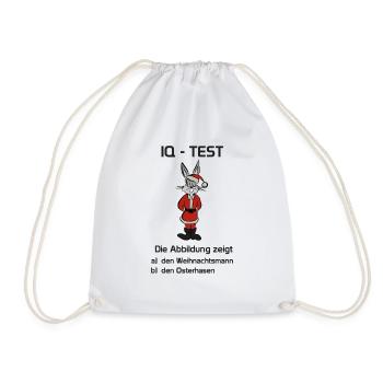 Test de lapin de Pâques Santa iQ Test - Sac de sport léger - blanc - Devant