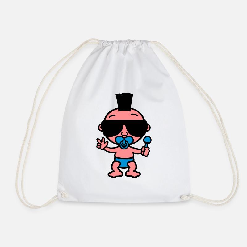 Baby Punk - Drawstring Bag - white