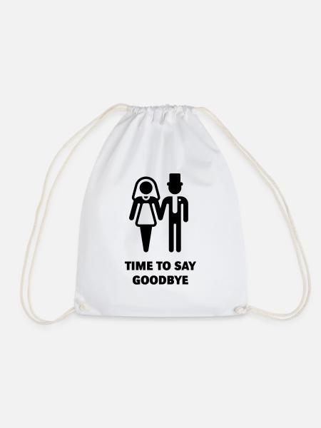 Time To Say Goodbye (JGA) - Turnbeutel - Weiß