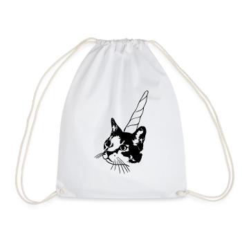 UNICORN CAT - Turnbeutel - Weiß - Vorne