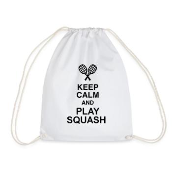Squash Sport Game Match Champion Victory - Drawstring Bag - white - Front