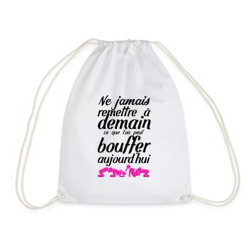 humour couple sexe amour bouffer chatte citation - Sac de sport léger - blanc - Devant