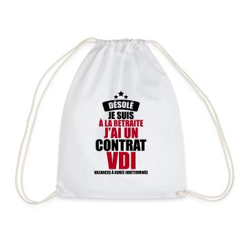 désolé je suis à la retraite j'ai un contrat vdi - Sac de sport léger - blanc - Devant