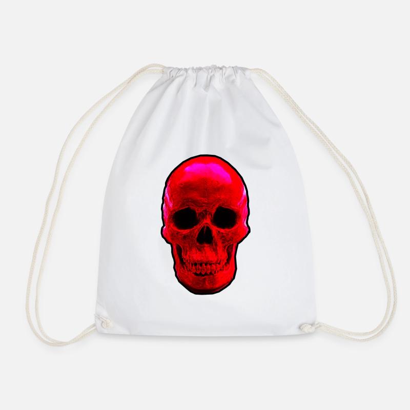 Skull red - Turnbeutel - Weiß