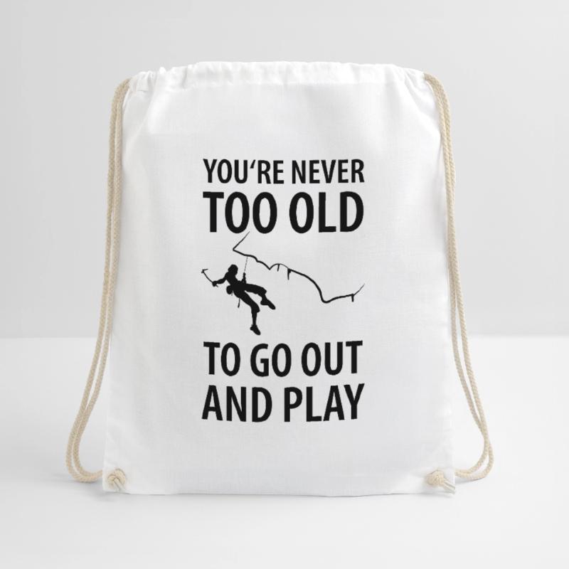 Eisklettern Eiskletterer Eispickel Turnbeutel