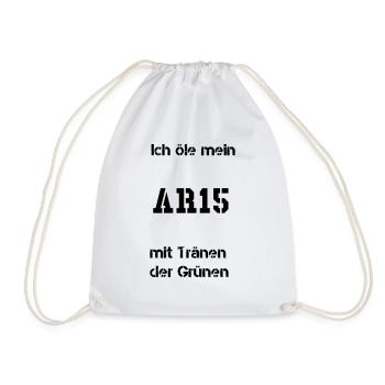 Ich öle mein AR15 mit den Tränen der Grünen - Turnbeutel - Weiß - Vorne
