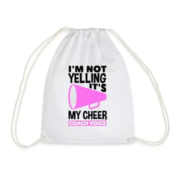 I'm Not Yelling Its My Cheer Coach Voice Gymnast C - Turnbeutel - Weiß - Vorne