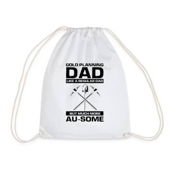 Gold Digger Gold Panning Gold Mining Designs - Drawstring Bag - white - Front
