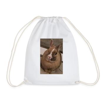 Rabbit - Drawstring Bag - white - Front
