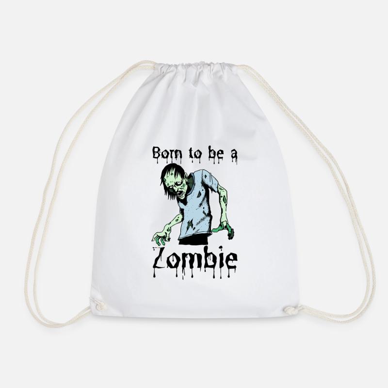 Born to be a Zombie I Geschenk - Turnbeutel - Weiß