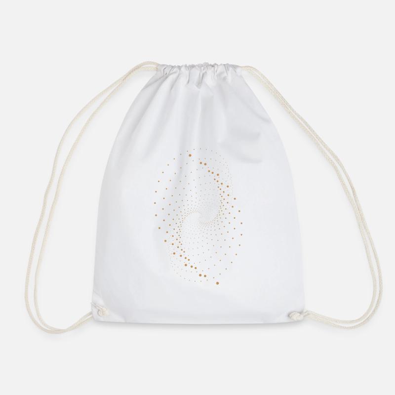 Abstract dot design - Drawstring Bag - white