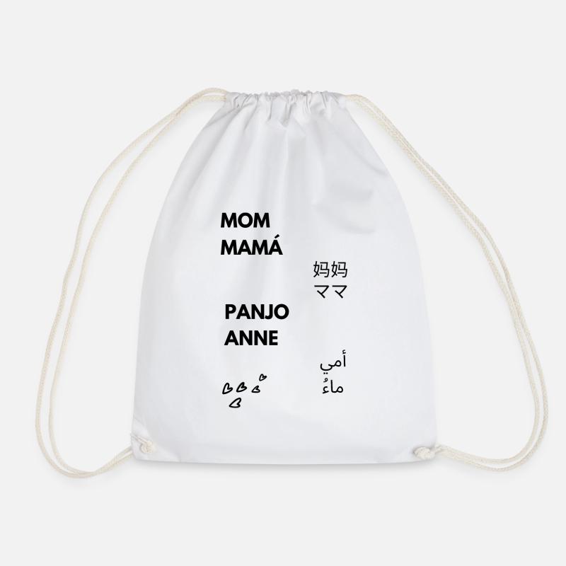 mother in all languages - Drawstring Bag - white